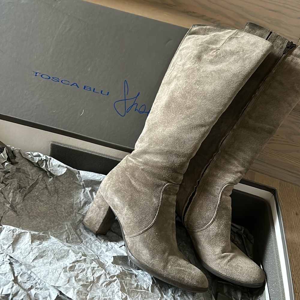 Tosca bleu boots gray suede
